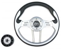Руль PRETECH HD-5166G 330 мм. серый