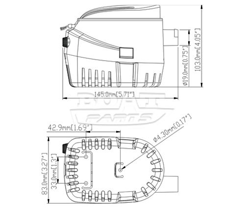 Помпа трюмная авто G750 Seaflo