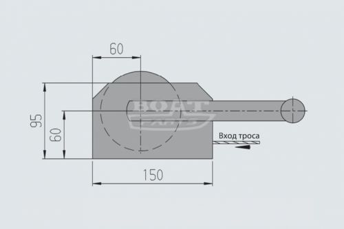 Лебедка Compact Typ 250 без тормоза, 250 кг нагрузка, с тросом