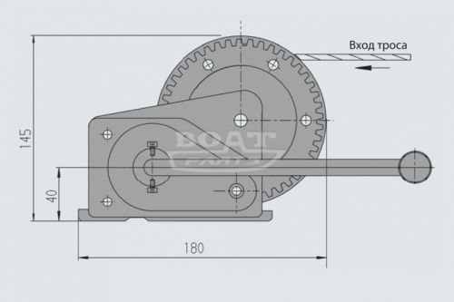 Лебедка Compact Typ 450 с тормозом, нагрузка 450 кг