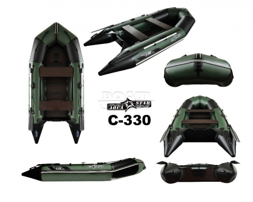Надувная лодка AquaStar С-330 зеленая  