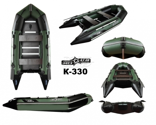 Надувная лодка AquaStar K-330 зеленая