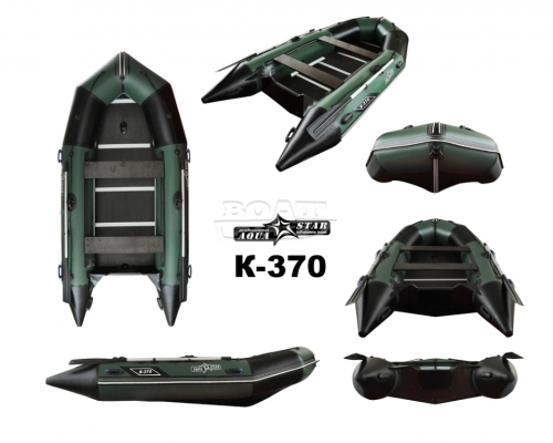 Надувная лодка AquaStar K-370 зеленая