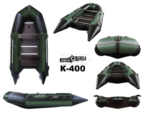 Надувная лодка AquaStar K-400 зеленая