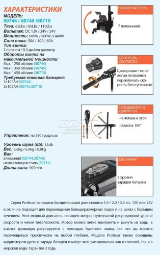 Электромотор Haswing Protruar 2.0 л.с. 85 lbs 24В