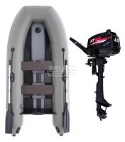 Комплект лодка Jetmar 3 м серая + мотор Jetmar T4