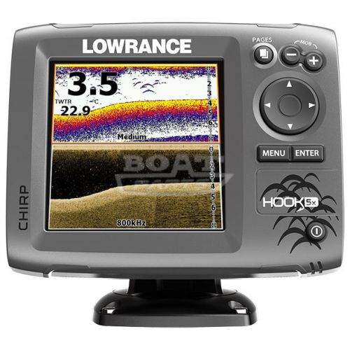 Эхолот Lowrance HOOK 5x - эхолот Лоуренс хук 5x - эхолоты в ассортименте в Киеве с доставкой - эхолоты в рассрочку - boat-parts.com.ua