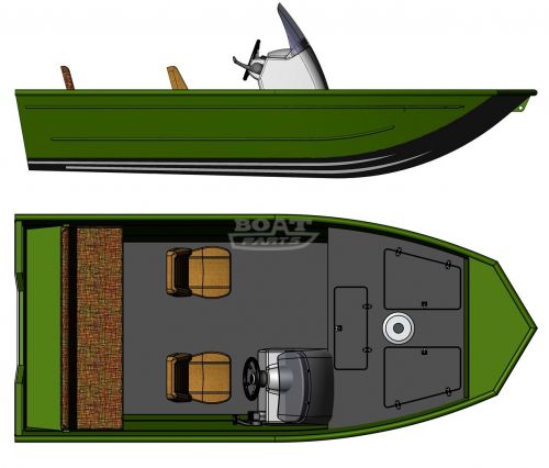 Алюминиевая лодка PowerBoat Fisher M 1C