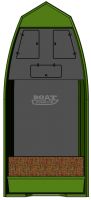 Лодка алюминиевая PowerBoat PB420 под румпель