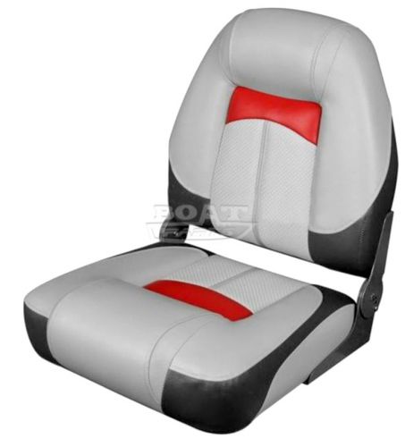 Сиденье Premium High Back Серый/Уголь/Красный