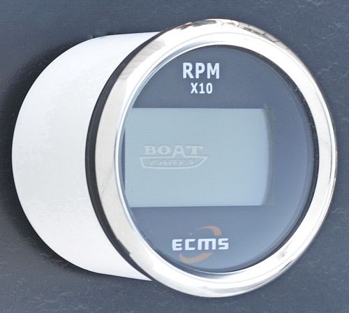 Цифровой тахометр со счетчиком моточасов ECMS черный