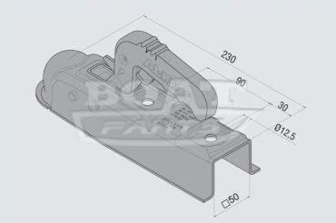 Сцепное устройство AK 7 plus 750 кг. квадрат 50 мм.